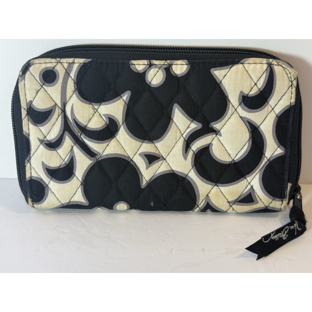 Vera Bradley Night and Day Quilted Zip Around Accordion Wallet 7.5" x 4.5" - Picture 2 of 10